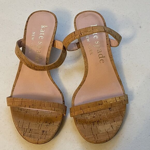 kate spade Shoes - Kate Spade Sandal Women’s New York Palm Springs Leather Slide Natural Sz 8B Shoe